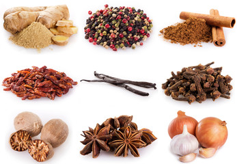 Collection of spices - obrazy, fototapety, plakaty