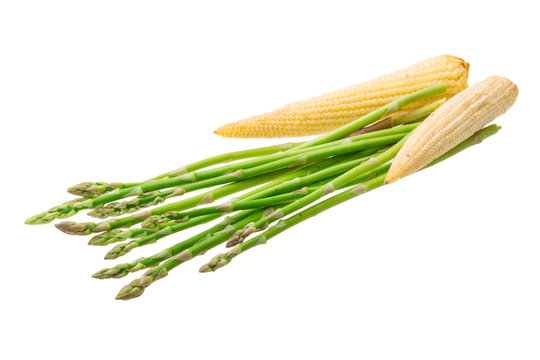 Baby corn with asparagus