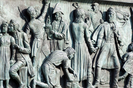 Relief am Reiterdenkmal auf dem Heumarkt