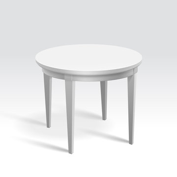 Vector Empty Round Table