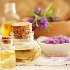 Obraz na płótnie Canvas fragrance oil. lavender essential oil