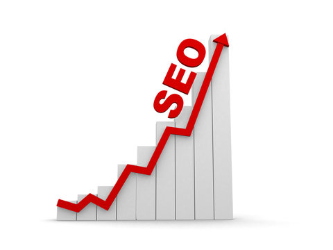 3d graph. SEO concept.