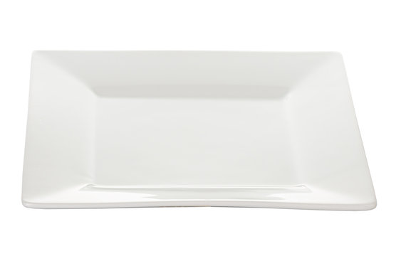 Plate, dish white isolated