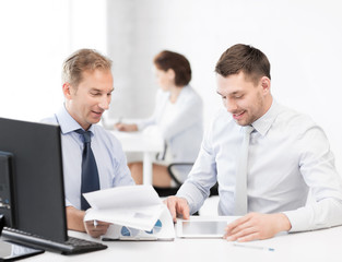 businessmen with notebook and tablet pc