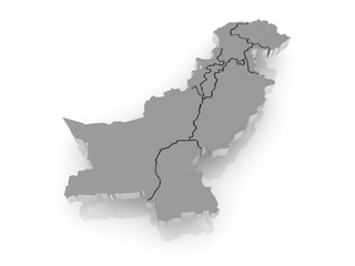 Fototapeta premium Map of Pakistan