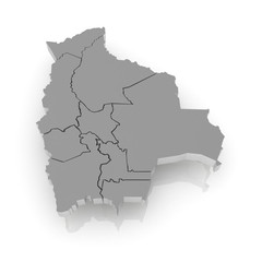 Obraz premium Map of Bolivia