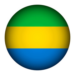 Gabon flag button.