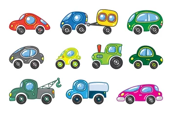 Stickers muraux Course de voitures Ensemble de petites voitures