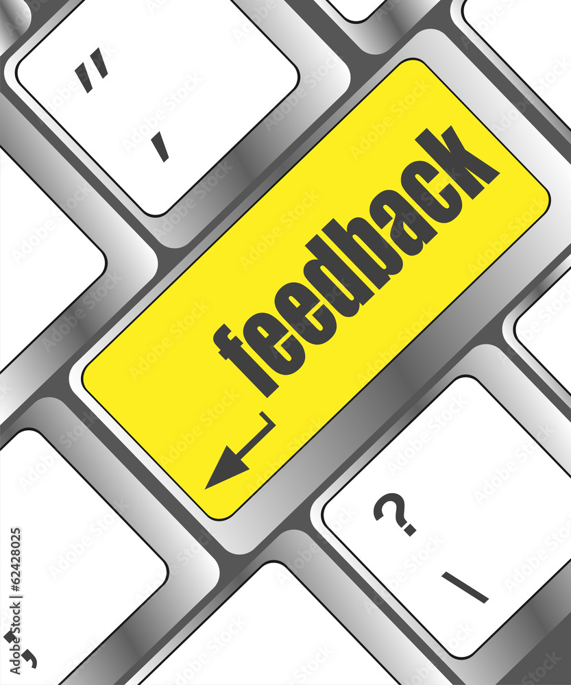 Poster feedback on computer keyboard key button