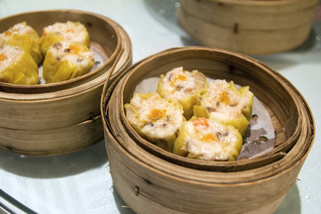 Obraz premium Siu Mai Steamed Pork and Shrimp Dumplings
