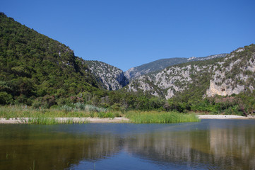 Fototapeta na wymiar Pond Cala Luna. Sardinia