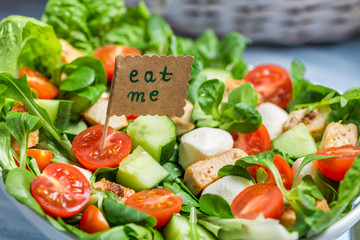 Closeup of fresh healthy salad