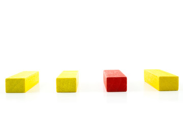 Fototapeta premium Red, Yellow Wooden toy