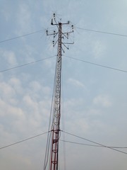 communication antenna with blue sky
