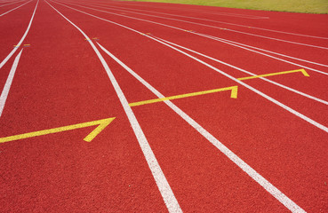 Fototapeta premium Athletics stadium running track 