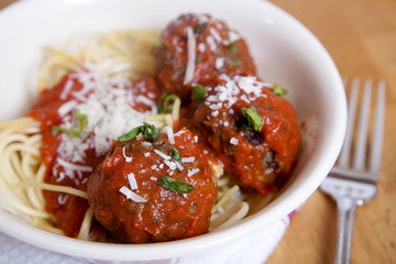 Bowl of Spaghetti and Meatballs
