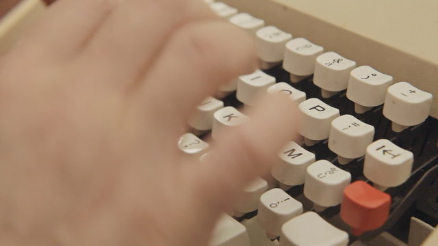 Typewriter keys detail