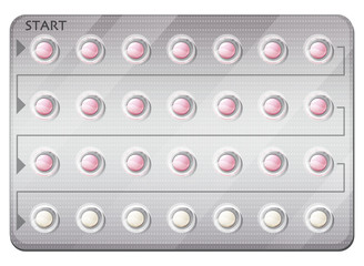 A pack of birth control pills