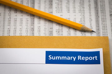 Showing business and financial report