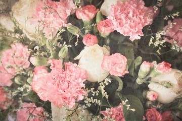 Flowers on empty space for some text