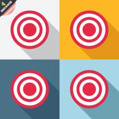 Target aim sign icon. Darts board symbol.
