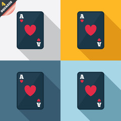 Casino sign icon. Playing card symbol