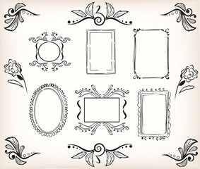 Calligraphic borders and frames