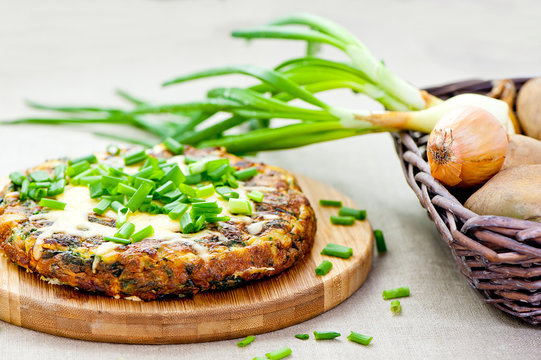 spanish tortilla with chive
