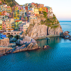 Sunset in Manarona, Cinque Terre, Italy