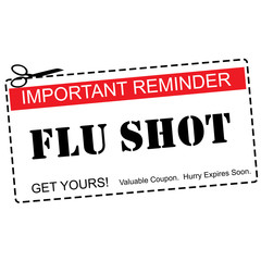 Flu Shot Reminder Coupon Concept