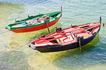 Fototapeta na wymiar boats in Rias Baixas, Galicia, Spain
