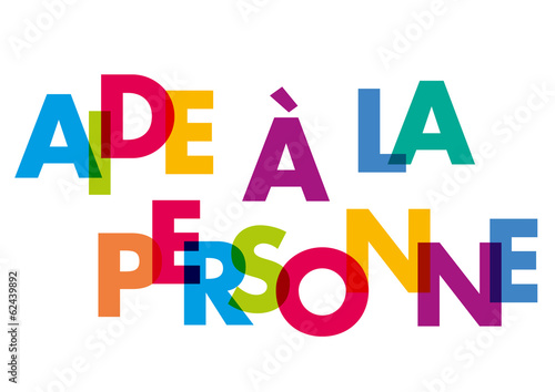 "MOT Aide a la personne" fichier vectoriel libre de droits sur la