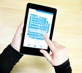 supply chain on tablet
