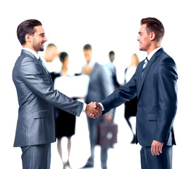 Business people shaking hands