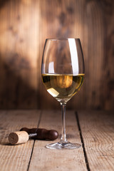 Glass of white wine. - 62441617