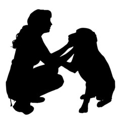 Vector silhouette of a woman.