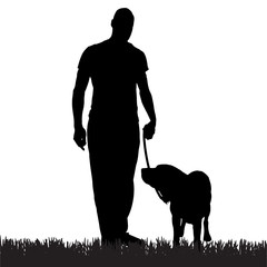Vector silhouette of a man.