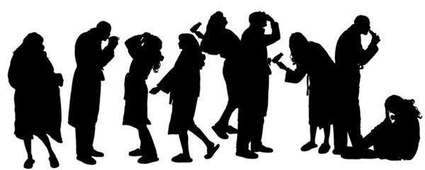 Vector silhouette of a people.