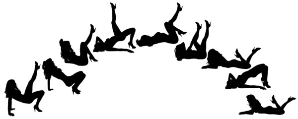 Vector silhouette of a woman.