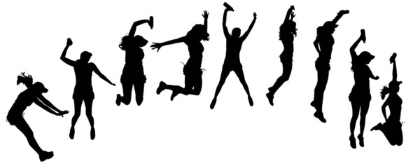 Vector silhouette of people.