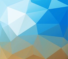 Triangle background. Blue polygons.