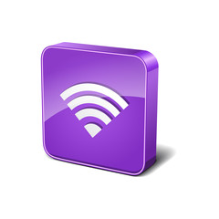 Wifi 3d Rounded Corner Violet Vector Icon Button