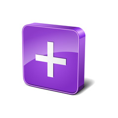 Obraz premium Plus 3d Rounded Corner Violet Vector Icon Button