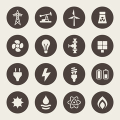 Energy icon set