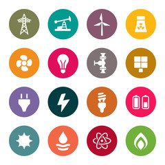 Energy icon set