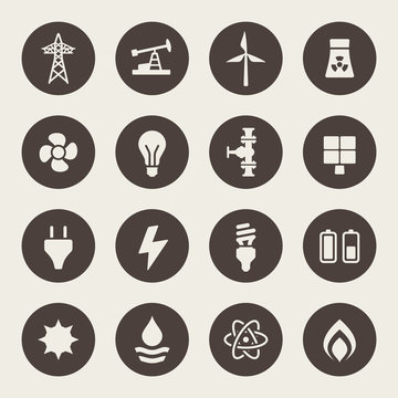 Energy icon set