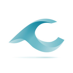 Vector logo sea and waves