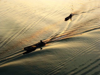 Two boats in the river