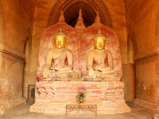 Twin Buddha at Bagan Myanmar