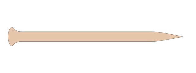 cartoon image of clout nail